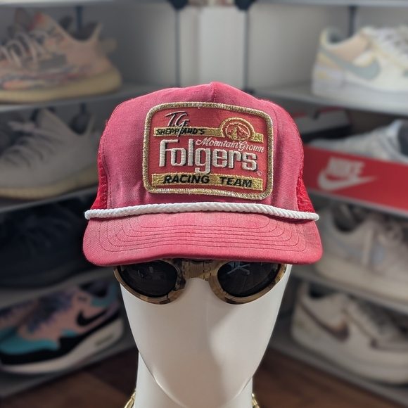 Folgers Racing Team Vintage Distressed Hat (OS) - Picture 1 of 7